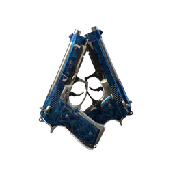Souvenir Dual Berettas | Cobalt Quartz (Well-Worn)