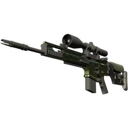 StatTrak™ SCAR-20 | Green Marine (Well-Worn)