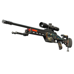 StatTrak™ SSG 08 | Dragonfire (Battle-Scarred)