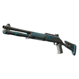 Souvenir XM1014 | VariCamo Blue (Battle-Scarred)