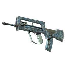 Souvenir FAMAS | Cyanospatter (Well-Worn)