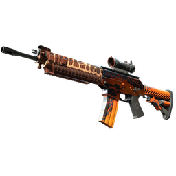 StatTrak™ SG 553 | Tiger Moth (Minimal Wear)