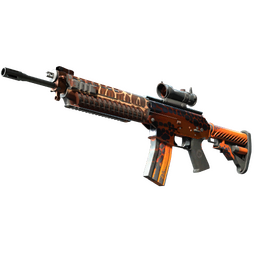 StatTrak™ SG 553 | Tiger Moth (Well-Worn)