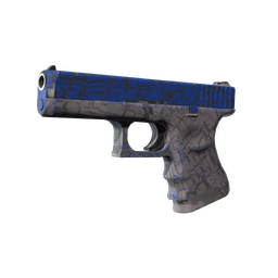 StatTrak™ Glock-18 | Blue Fissure (Well-Worn)