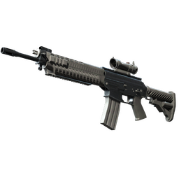 SG 553 | Damascus Steel (Well-Worn)