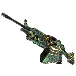 M249 | Emerald Poison Dart (Well-Worn)