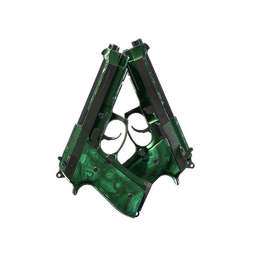 Dual Berettas | Polished Malachite (Well-Worn)