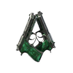 Dual Berettas | Polished Malachite (Battle-Scarred)