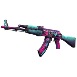 StatTrak™ AK-47 | Neon Rider (Well-Worn)
