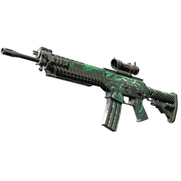 SG 553 | Dragon Tech (Battle-Scarred)