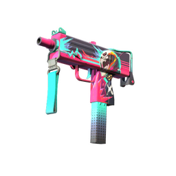 MAC-10 | Neon Rider (Well-Worn)