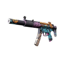 MP5-SD | Neon Squeezer (Well-Worn)